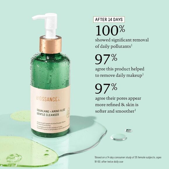 BRAND NEW BIOSSANCE Squalane and Amino Aloe Gentle Cleanser 1.75 FL OZ - Picture 4 of 12